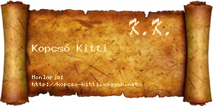 Kopcsó Kitti névjegykártya